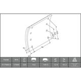 SET OF DRUM BRAKE LININGS